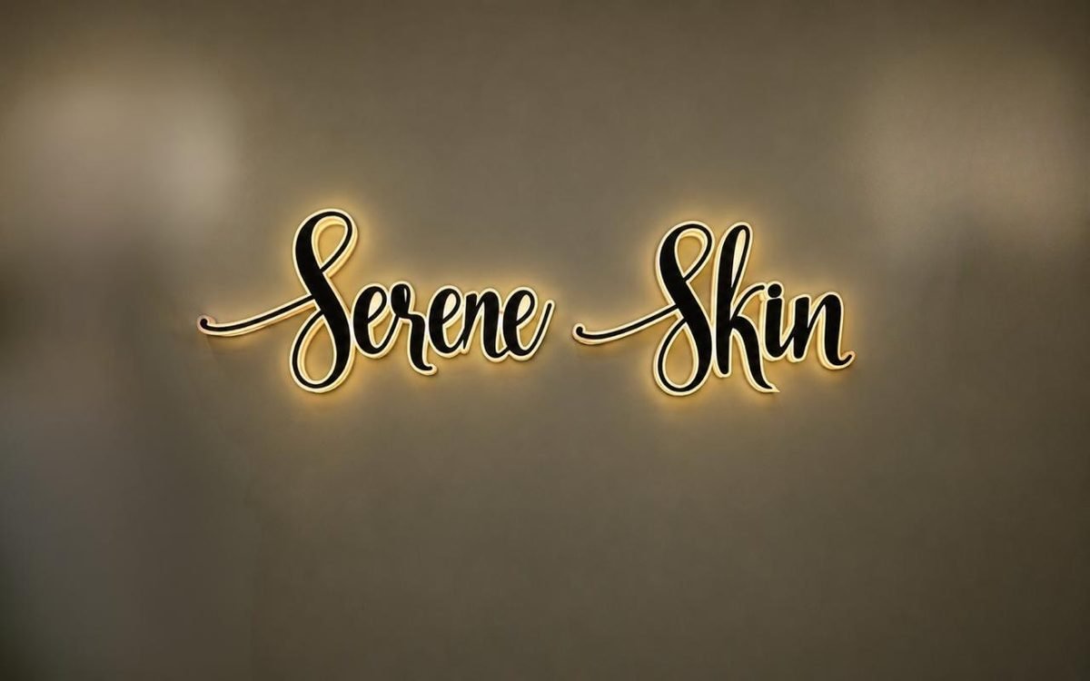 Serene Skin - এক্রিলিক ব্যাকলিট লেটার সাইন